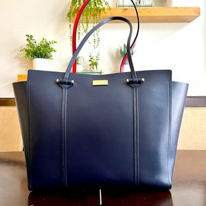 Navy Kate Spade large leather handbag, hardly used.
